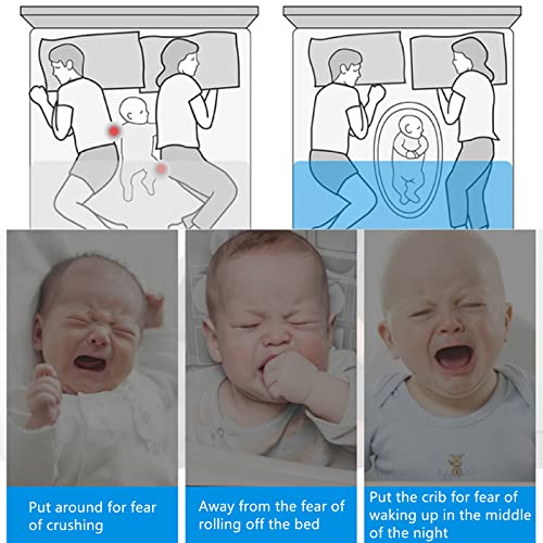 Бебешкиот патник за новороденче, Вохунт ко-спиење за бебе во кревет со рачки, памук новороденче прилагодлив големина и силен патент Продолжете простор до 3 солзи ст