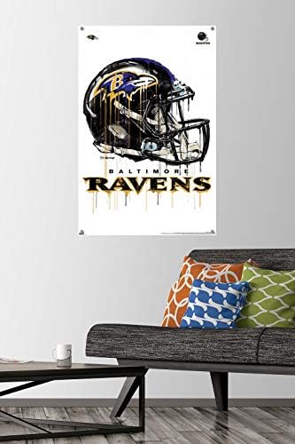 NFL Baltimore Ravens - капе шлем 20 wallиден постер со иглички за притисок