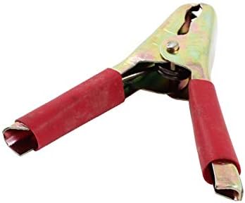НОВ LON0167 8mm Дупка Кабел Диа Изолирани Пластични Обложени Батерија Алигатор Клип Стегач Црвено (8mm Lochdurchmesser-isolierter, kunststoffbeschichter