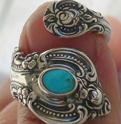Сонцето накит од домородниот американски накит сребрена тиркизна отворена прстен прилагодлив
