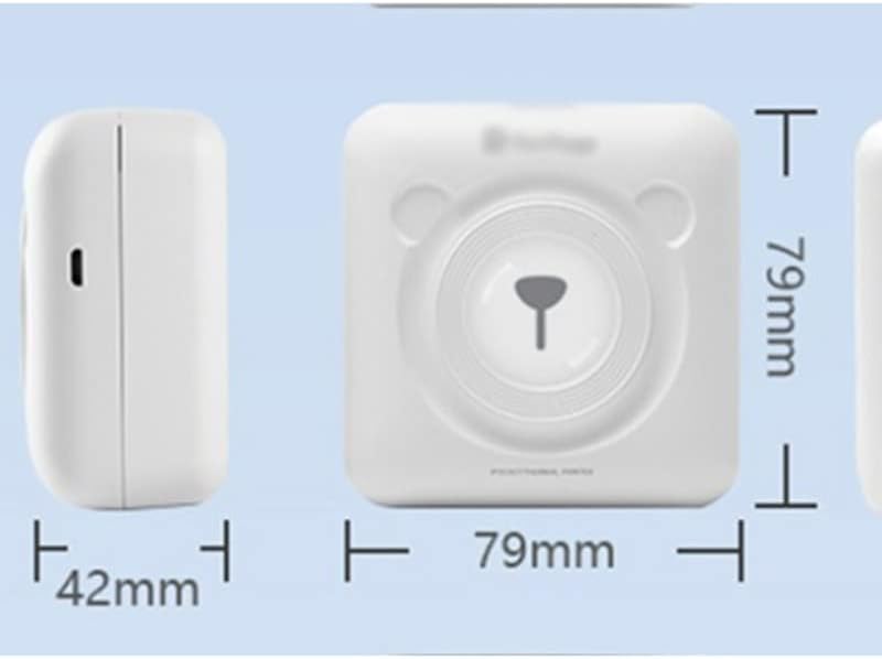 XWWDP Mini Bluetooth Термички печатач за фотографии Преносен џеб мобилен мобилен 58мм хартија за налепница за печатач за домашна канцеларија