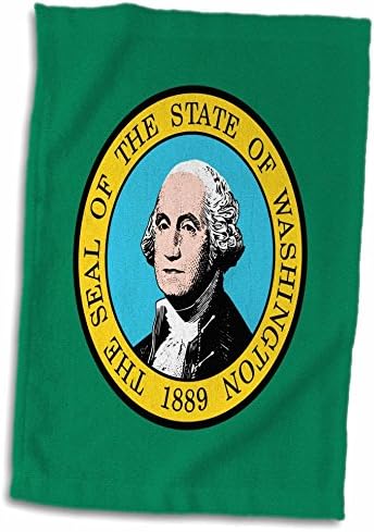 3Д Роуз Знаме Ва-Американска Американска Обединета Држава Америка САД-Зелен Џорџ Вашингтон Печат пешкир, 15 х 22, Повеќебоен