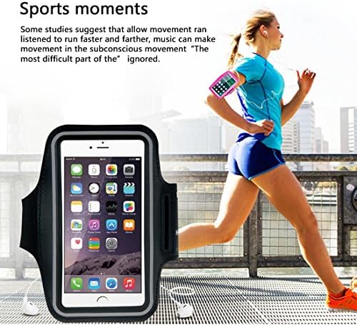 iPhone 6 7 Plus Armband, Haweel Sport Runing Gym Sportband Aumband Case со држач за заклучувачи на кабел за клучеви за држач за кабелски