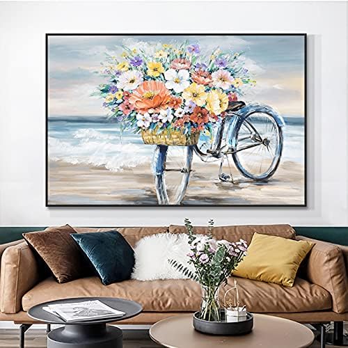BKSTJ рачно насликано велосипедско масло сликарство модерна прекрасна пејзаж платно сликарство wallидна уметност за дневна соба спална