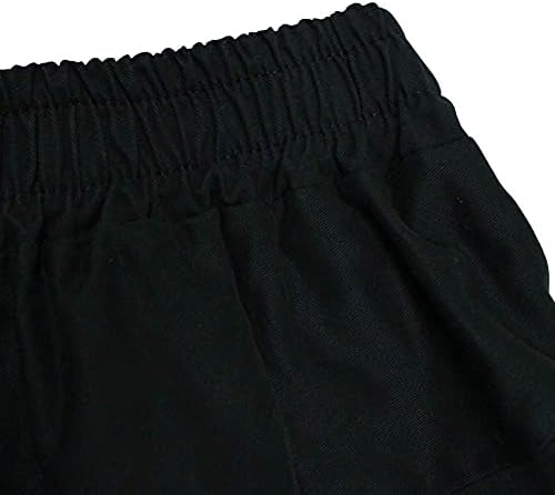 Panенски панталони за жени Guyueqiqin, обични надворешни цврсти бои еластични панталони со тренингот со високи половини со џогер со џебови