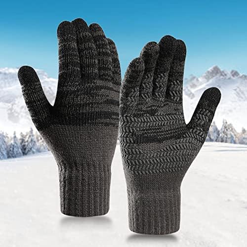 Ximin Зимски анти-лизгачки ракавици Еластична манжетна термичка мека плетена обвивка за мажи за мажи Ски Сноуборд топла ракавица Миттерни