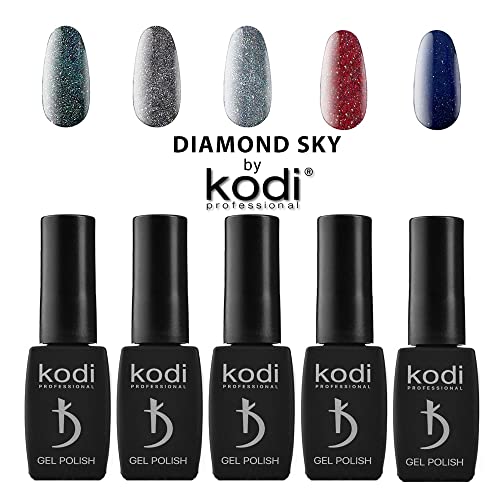 Kodi Professional Diamond Sky Collection Collection Gel Nail Polish Color 8ml. Starвезда Шимер, брилијантен гел за сјај LED/UV нокти палто