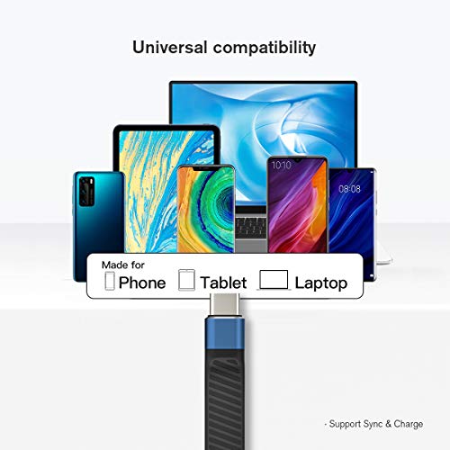 Априлски краток USB C до USB C кабел, 0,45ft USB 3.2 Gen 2 10Gbps 100W 5A Type C кабел за полнење Брзо полнење, за MacBook, iPad Pro, Surface,