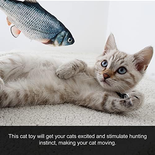 Тенсикоко Електричен флопи риба мачка играчка која се движи риба играчка играчка риба играчка електрична риба
