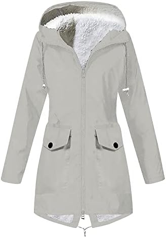 Women'sенска зимска задебела воена парка јакна топло руно памучно палто со аспиратор целосен патент со долги ракави цврста надворешна облека