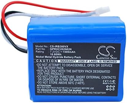 CS Cameron Sino Vacuum Battery, 1500mAh / 10.80Wh Ni-MH Заменска батерија компатибилна одговара за iRobot5200b, Braava 2000,