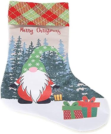 Божиќен Украсен Чорап, Божиќен Чорап Подарок Безличен Модел На Кукла Детска Торба За Подароци Со 3 Слоеви Дизајн За Божиќна Забава