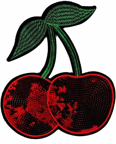 Кленплус. Голем Голем Џамбо Црвена Цреша Овошје Лепенка Цртан Филм Железо На Лепенка Везена Апликација Шие На Лепенка За Облека