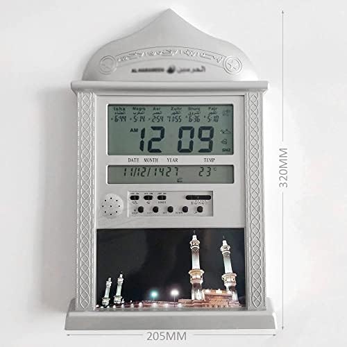 N/Часовник За Муслиманска Џамија Ѕид Маса Време Со Кибла Хиџри Календар И Температура Сите Исламски Молитви
