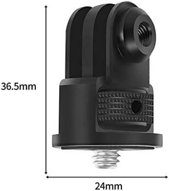 Feichao 360 ° Анти-реверс 3-CLAMP до 1/4 Прилагодлив метален засилен адаптер со завртки компатибилен со GoPro Action Camera