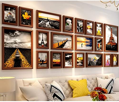 Рамки за слики сет од 20 колаж wallид уметнички декор за виси шаблони со фото рамка поставена за домашна декорација Фото табла
