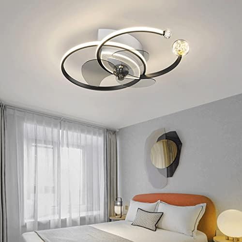 Вентилатори на таванот Quesheng со лесен и тивок вентилатор за ладење без сечила тавански вентилатор со лесна таванска ламба спална соба