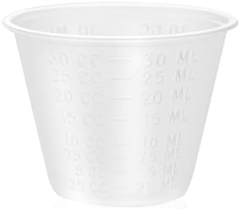 Поделени Чаши За Медицина - 100 Чаши За Мерење Лекови, Дипломирани, 1оз Чаши За Пластична Медицина За Еднократна Употреба, Идеални За