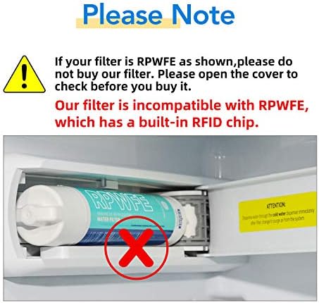 Замена на филтерот за фрижидер за вода Icepure RPWF за GE RPWF, Water Sentinel WSG-4, RWF3600A, 5PACK