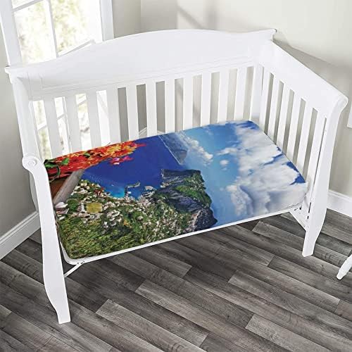 Декоративно креветче за складирање, ирски опремени микрофибер бебе и дете Универзални чаршафи за креветчиња, 28 x 52, стил на