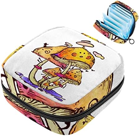 Оријукан санитарна торба за складирање на салфетка, торба за преносен период за жени девојки менструална чаша торбичка, цртан