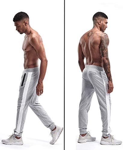 Gopune машки салата џогер панталони за секојдневни патеки за тренингот кои трчаат џебови со џебови со патенти
