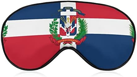 Знаме на доминиканската Република Мека Маска За Очи Покријте Ефикасно Засенчување Удобност На Очите Маска за Спиење Со Еластичен Прилагодлив