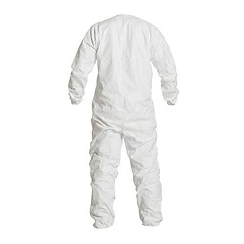 DuPont IC253BWHLG0025CS TYVEK ISOCLEAN COVERALL, голем, чист и стерилен, бел