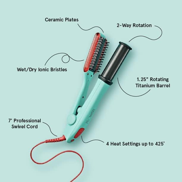 Цветна убавина влажно или суво револвинг стилизинг железо - се -во -едно разноврсна алатка за коса - зацрвнувач или стапче за виткање