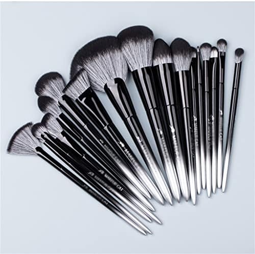 N/A козметичка четка-црна сребрена серија за коса меки четки-бегнер и професионална алатка за убавина, изработувајте пенкало (боја: а, големина