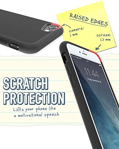Паметен Iphone SE Тенок Случај-Gripmunk [Лесен + Заштитен] Тенок Капак За apple iPhone SE 2022/2020 &засилувач; iPhone 7/8 - Црна
