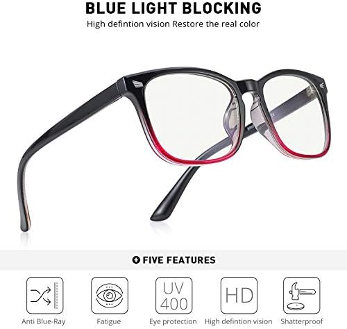Олие Компјутер Сина Светлина Блокирање Очила-Квадратни Игра Очила За Жени Мажи Анти Око Очила Читање Игри Очила