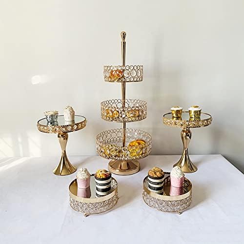 Торта стојат Правоаголни Огледало-Врвот Торта Стојат Столбови Десерт Послужавник Постави Штанд Овошје послужавник