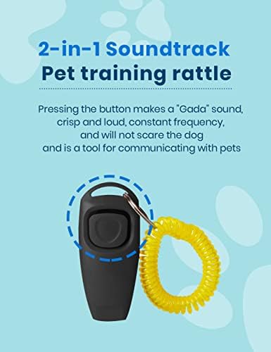 Ахеро 2 во 1 свиреж и кликнување на кучиња, алатка за обука на кучиња Направете кучиња да дојдат кај вас, да престанат да лаат, помагаат