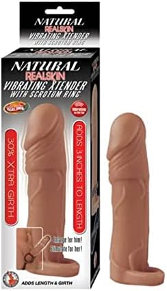 Природен реален вибрирачки пенис xtender со скротум прстен