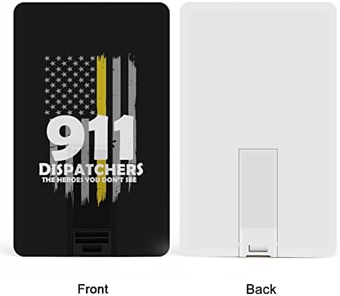 Американско Жолто Знаме 911 Диспечери УСБ Меморија Стап Бизнис Флеш-Дискови Картичка Кредитна Картичка Банкарска Картичка Форма