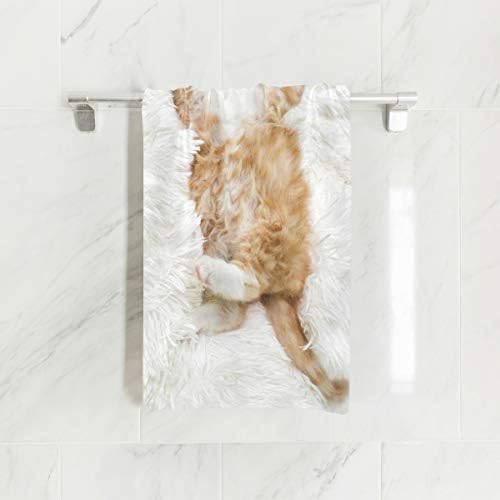 Алаза Микрофибер салата за крпи Мејн Коон Мачка Кити, брзо сушење спортско фитнес потта за миење на лицето 15 x 30 инчи