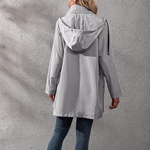 Lldyyds waerprofof ровови палта за жени плус големина долга палто Камила цврста боја со долги ракави ветерници јакни јакни врвни врвни
