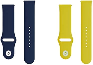 Еден ехелон Брза за часовници за часовници компатибилен со Amazfit Zepp E Circle Silicone Watch Strap со заклучување на копчињата, пакет од 2