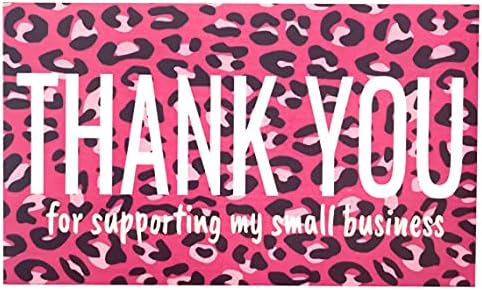 Летечки змеј Ви благодариме што ја поддржувавте мојата мала визит -картичка 100 парчиња розови леопард печати