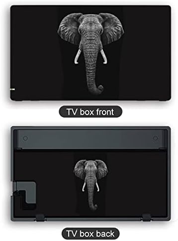 Глава на слон со рогови декорации налепници за декорации ја покриваат заштитната плоча на кожата за Nintendo Switch