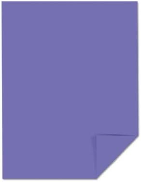 Залиха на картички во боја на Astrobrights, 65 lb., 8-1/2 x 11, Венера Виолетова, 250 листови, продадени како 250 листови