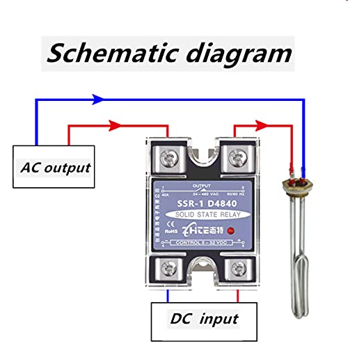 Laituods единечна фаза цврста состојба реле SSR-1D4840 DC влез 3-32V, Acoutput 24-480V, DC Control AC погоден за греење, осветлување,