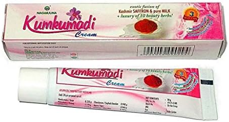 Крем кумкумади-Кашмир Шафран И Чисто Млеко + Луксуз од 10 Билки За Убавина ОД НАГАРЈУНА