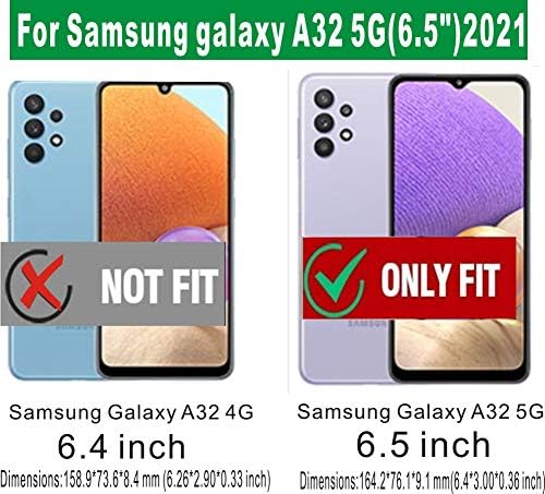 Folmeikat Galaxy a32 5g,Samsung A32 5g Телефон Случај, Јасно Транспарентен Армирано Агли TPU Шок Апсорпција Флексибилни Мобилен