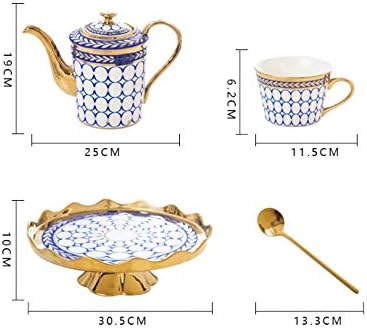 Cujux керамички кафе и саксии постави појадок млеко чај чаши со ротирачки сад за пијалоци 8 парчиња еко-пријателски свадбени подароци