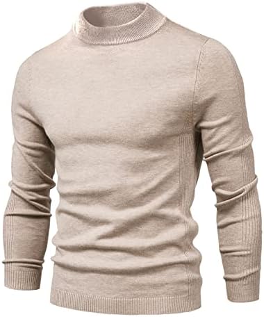 Џемпери и џемпери за мажи на YmosrH, есен зимска задебелена топла џемпер со средна јака машка мулти-боона џемпер