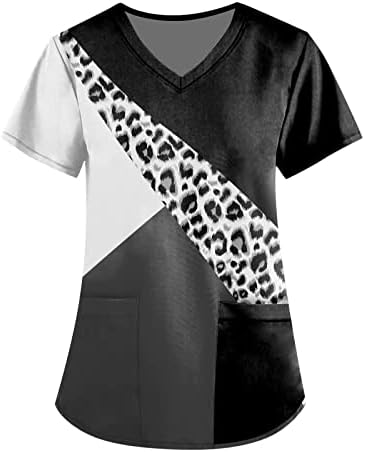 Печатете ги униформите за медицинска сестра за жени, забавни маици со врат-вратот за печатење на в Valentубените, плус кошули со големина