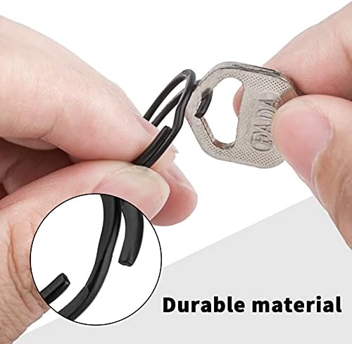 Fegve Titanium Key Rings Split Rings 4 пакувања, за организација на копчињата за домашни автомобили, не-магнетна, песок