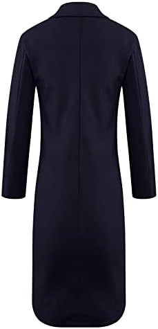 Twgone Зимски јакни за жени модни фустани долги цврсти гради долги ракави со џебна палто за надворешна облека со џеб